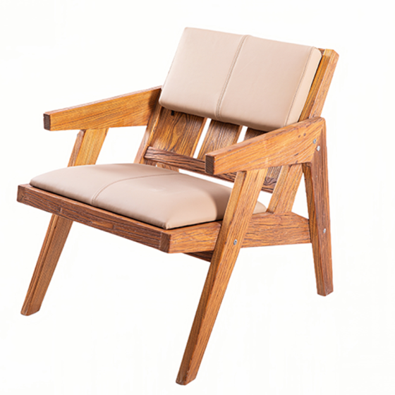 实木休闲椅仿古椅侘寂风躺椅单人椅单人木沙发中古椅子唐人居晋作仿古家具艺术家具创意家具民宿家具收藏品