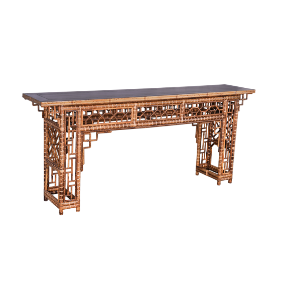 竹5-0竹器湘妃竹斑竹条案竹长桌唐人居晋作仿古家具艺术家具创意家具民宿家具收藏品