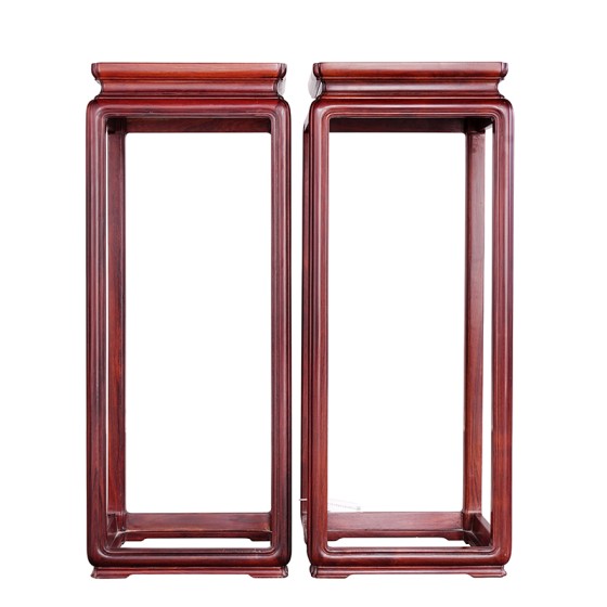 几6-0直腿带托尼海棠角方花几花架盆景架花台明式家具晋作家具红木家具唐人居家具国家级非遗收藏品艺术品