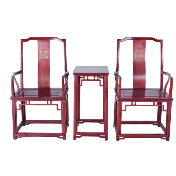 椅3-0高靠背南官帽三件套椅明式家具晋作家具唐人居家具红木家具国家级非遗收藏品艺术品
